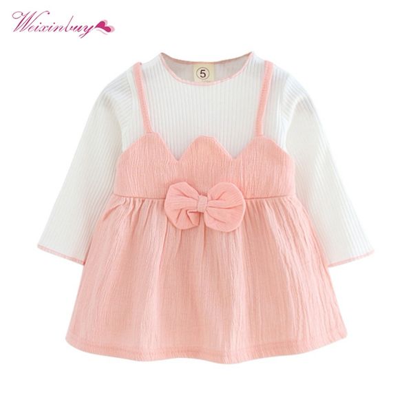 solid dress for girls cotton suspenders fake two-piece bow long-sleeved autumn spring dresses girls clothing clothes, Red;yellow
solid dress for girls cotton suspenders fake two-piece bow long-sleeved autumn spring dresses girls clothing clothes, Red;yellow