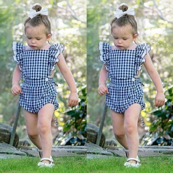2018 new summer cute baby girl romper blue&white plaids sleeveless ruffles romper backless one-pieces toddler casual outfits set
2018 new summer cute baby girl romper blue&white plaids sleeveless ruffles romper backless one-pieces toddler casual outfits set