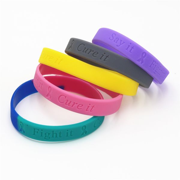 other bracelets 5pcs breast cancer awareness silicone wristband with saying say it fight and cure bracelets&bangles gifts sh139, Golden;silver
other bracelets 5pcs breast cancer awareness silicone wristband with saying say it fight and cure bracelets&bangles gifts sh139, Golden;silver