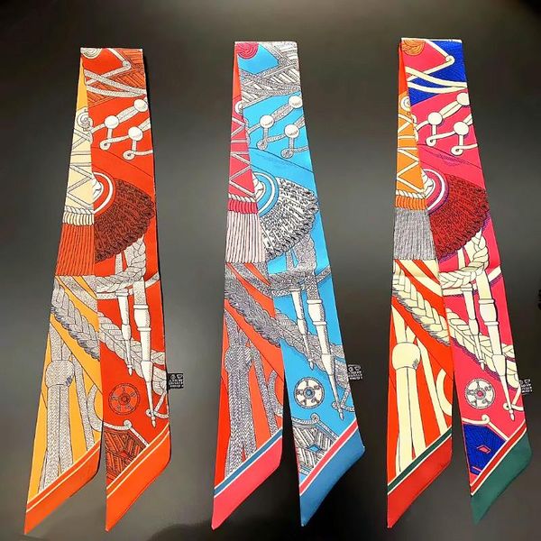 fashion design rope tassels spring scarf women skinny silk scarf for ladies bag scarves hair foulard headband, Blue;gray 
fashion design rope tassels spring scarf women skinny silk scarf for ladies bag scarves hair foulard headband, Blue;gray