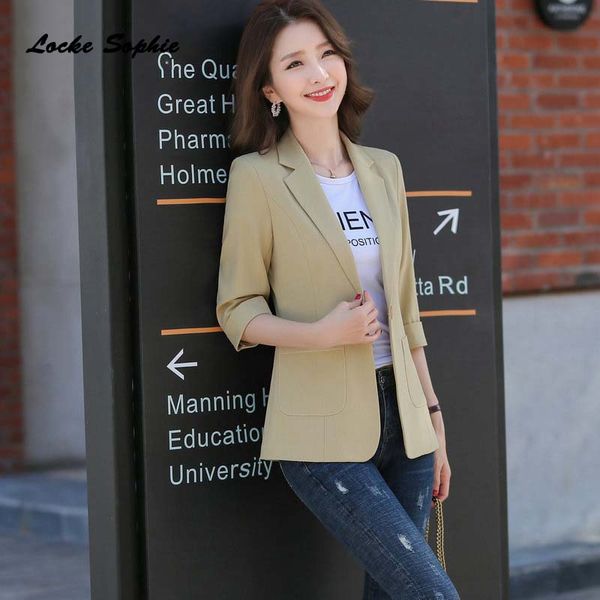 women's suits & blazers plus size coats 2021 spring fashion cotton middle sleeve small pocket jackets ladies skinny, White;black
women's suits & blazers plus size coats 2021 spring fashion cotton middle sleeve small pocket jackets ladies skinny, White;black