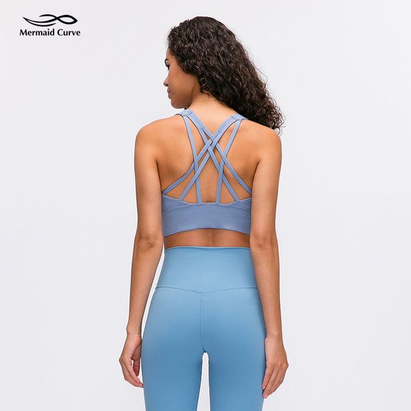 mermaid curve yoga bra optional removable cups sports bra supportive strappy open back gym workout fitness bras top, White;black
mermaid curve yoga bra optional removable cups sports bra supportive strappy open back gym workout fitness bras top, White;black