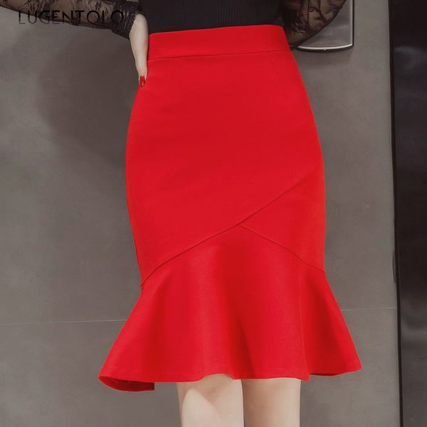 skirts lugentolo women skirt slim fit spring summer lady dinner korean street plus size casual solid ruffles midi mermaid, Black
skirts lugentolo women skirt slim fit spring summer lady dinner korean street plus size casual solid ruffles midi mermaid, Black
