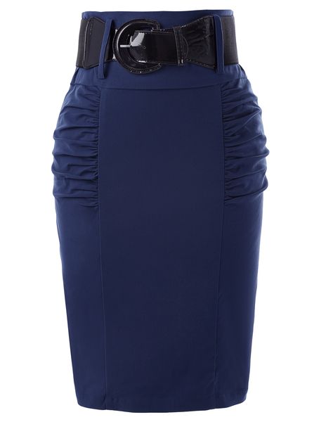 pleated solid skirts womens shirred stretch pencil skirt office work wear ladies business high waist knee sashes belt ol skirt, Black
pleated solid skirts womens shirred stretch pencil skirt office work wear ladies business high waist knee sashes belt ol skirt, Black