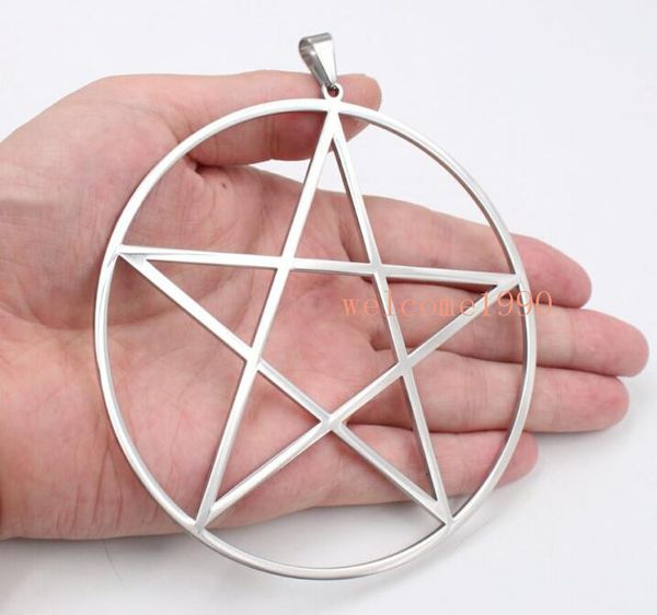 fate love seller 1pcs stainless steel large big 4'' pentagram pendant charms high polished for mens xmas gifts cool, Silver
fate love seller 1pcs stainless steel large big 4'' pentagram pendant charms high polished for mens xmas gifts cool, Silver
