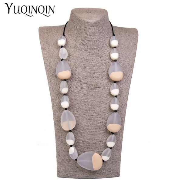 chains fashion rope custom/long necklaces female statement vintage necklace women natural stone resin acrylic party, Silver
chains fashion rope custom/long necklaces female statement vintage necklace women natural stone resin acrylic party, Silver