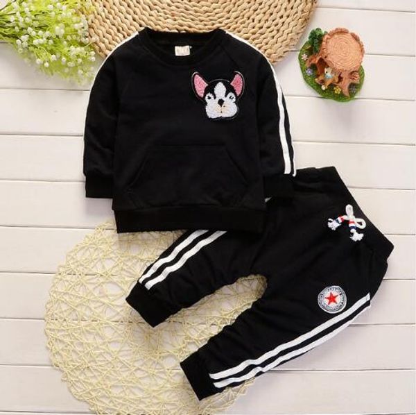 2019 new spring autumn children boys girls clothing suits fashion baby embroidery cartoon dog t-shirt pants 2pcs/sets toddler tracksuit, White
2019 new spring autumn children boys girls clothing suits fashion baby embroidery cartoon dog t-shirt pants 2pcs/sets toddler tracksuit, White