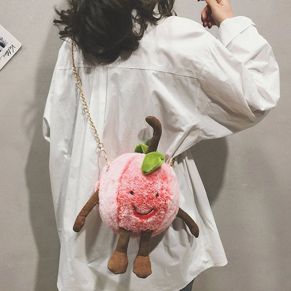 women fashion bag cute concise peach shape chain pink girls bag plush crossbody shoulder women's handbag new
women fashion bag cute concise peach shape chain pink girls bag plush crossbody shoulder women's handbag new