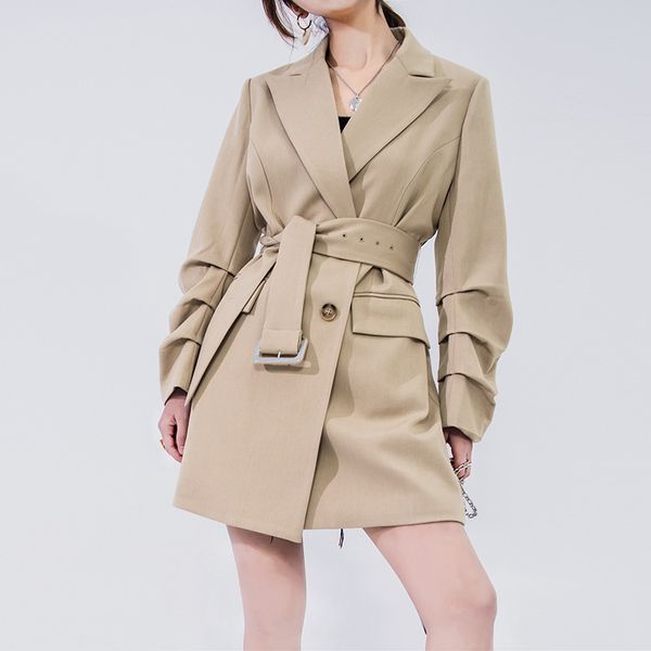 women's suits & blazers women workwear with buckle belt 2021 spring summer folded long sleeve double-breasted suit jacket coat outerwea, White;black
women's suits & blazers women workwear with buckle belt 2021 spring summer folded long sleeve double-breasted suit jacket coat outerwea, White;black