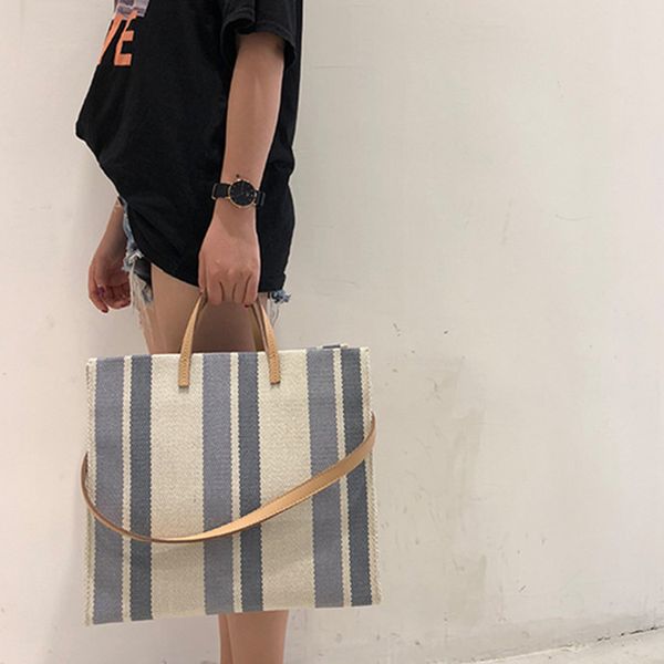 fashion striped large capacity tote bags for ladies vintage daily handbags for female casual canvas shoulder bags korean style
fashion striped large capacity tote bags for ladies vintage daily handbags for female casual canvas shoulder bags korean style
