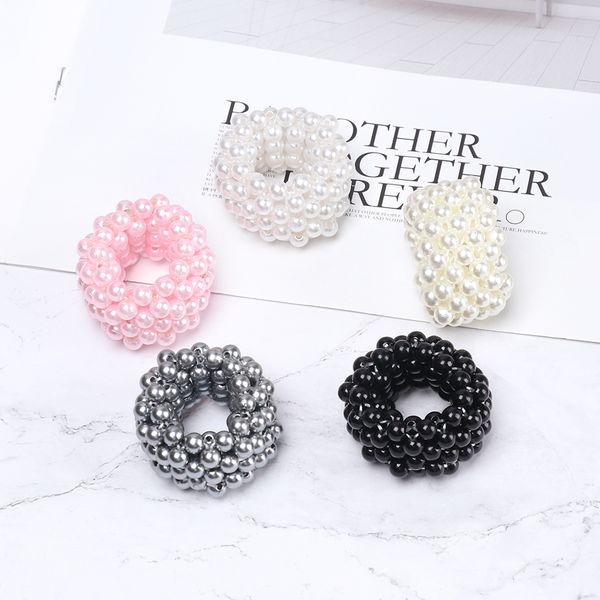 2019 new korean pearl scrunchie high elastic hair bands women girls ponytail hair rope ring elegant hair styling accessories
2019 new korean pearl scrunchie high elastic hair bands women girls ponytail hair rope ring elegant hair styling accessories