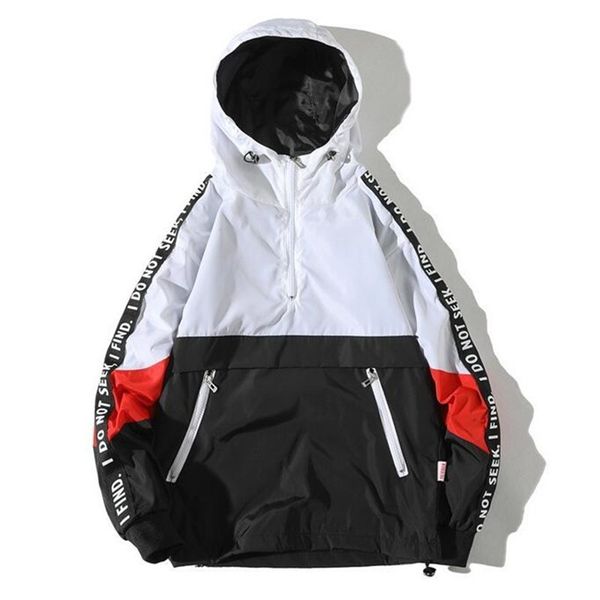 hooded jackets men new patchwork color block pullover jacket fashion tracksuit coat men hip hop streetwear loose jacket for, Black;brown
hooded jackets men new patchwork color block pullover jacket fashion tracksuit coat men hip hop streetwear loose jacket for, Black;brown