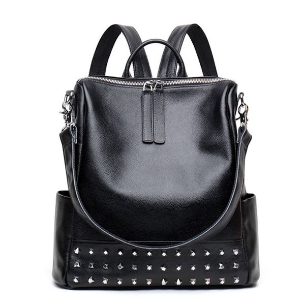 women travel bag ladies fashion youth bag leather ladies backpack natural leather rivet shoulder
women travel bag ladies fashion youth bag leather ladies backpack natural leather rivet shoulder