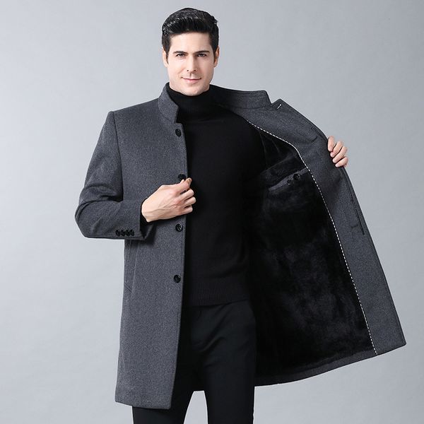 autumn winter woolen blend coat male long windbreaker jacket thick warm mens casual jackets overcoat trench coat, Black
autumn winter woolen blend coat male long windbreaker jacket thick warm mens casual jackets overcoat trench coat, Black