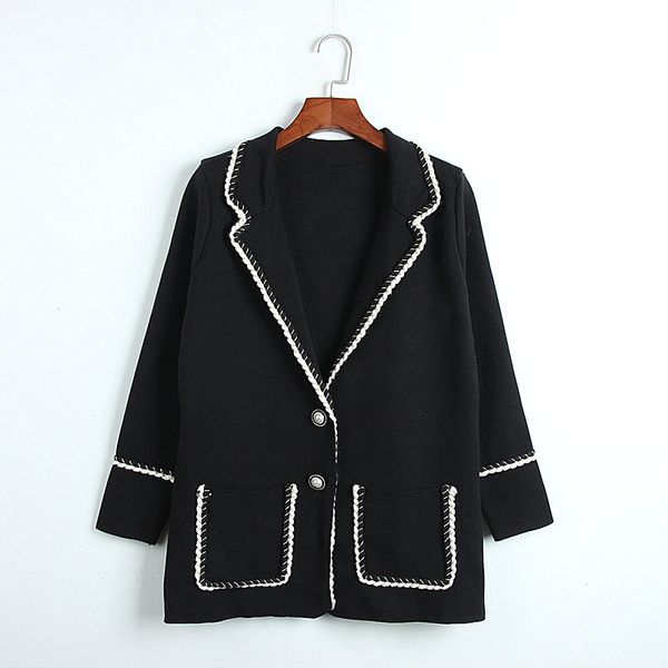fashion women coat 2019 runway notched collar cardigans sweater european design party style women's clothing, White
fashion women coat 2019 runway notched collar cardigans sweater european design party style women's clothing, White