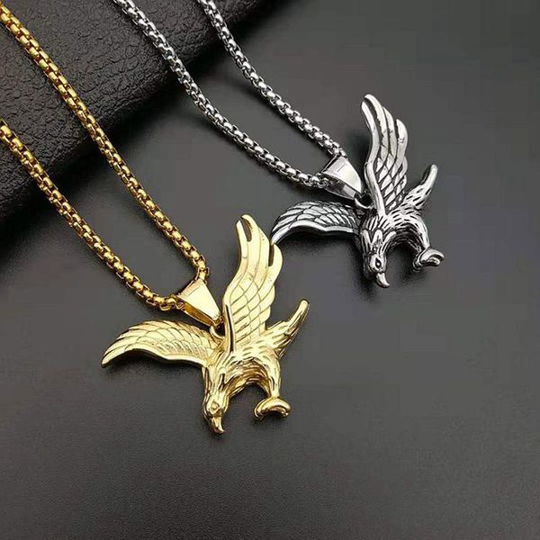 hip hop rock stainless steel eagle hawk falcon pendants necklaces for men rapper jewelry gold silver color
hip hop rock stainless steel eagle hawk falcon pendants necklaces for men rapper jewelry gold silver color