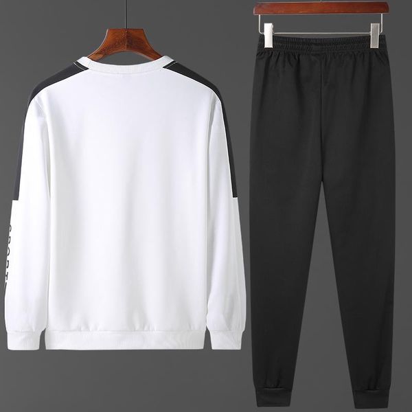 2pcs plus size men's color matching sweatshirt and pants sets tracksuit fashion sports suit for male outdoor running clothes, Gray
2pcs plus size men's color matching sweatshirt and pants sets tracksuit fashion sports suit for male outdoor running clothes, Gray