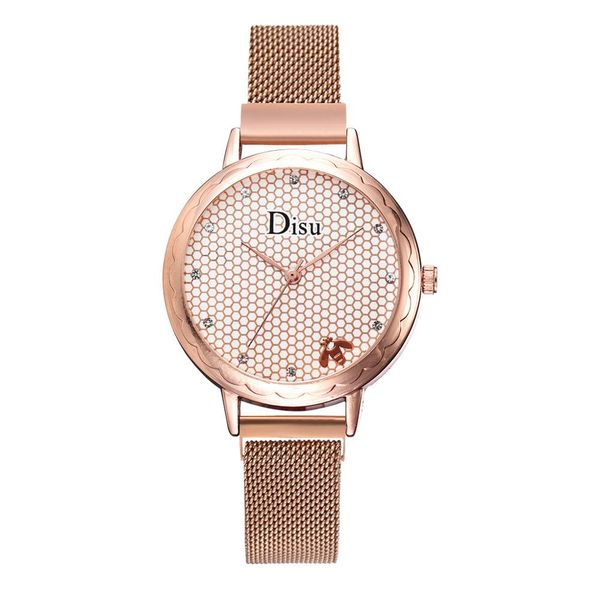 creative mesh dial women's watches fashion magnet wrist watch for women rhinestone quartz clock zegarek, Slivery;brown
creative mesh dial women's watches fashion magnet wrist watch for women rhinestone quartz clock zegarek, Slivery;brown