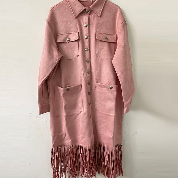 2020 spring korean elegant women coat tassel turn-down collar single breasted woman coats pink full solid coats and jackets, Black
2020 spring korean elegant women coat tassel turn-down collar single breasted woman coats pink full solid coats and jackets, Black