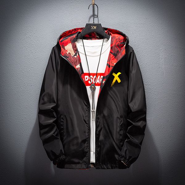 us size camouflage jackets mens streetwear x print two sides coat men fashion summer casual windbreaker jacket male dg228, Black;brown
us size camouflage jackets mens streetwear x print two sides coat men fashion summer casual windbreaker jacket male dg228, Black;brown