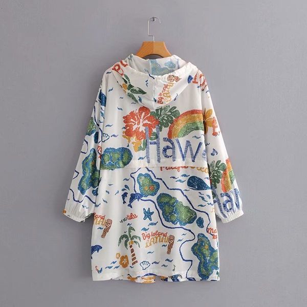 65rn4-a190334 2019 summer new style korean-style women's wear graffiti printed loose-fit hooded sun-resistant coat, Black;brown
65rn4-a190334 2019 summer new style korean-style women's wear graffiti printed loose-fit hooded sun-resistant coat, Black;brown