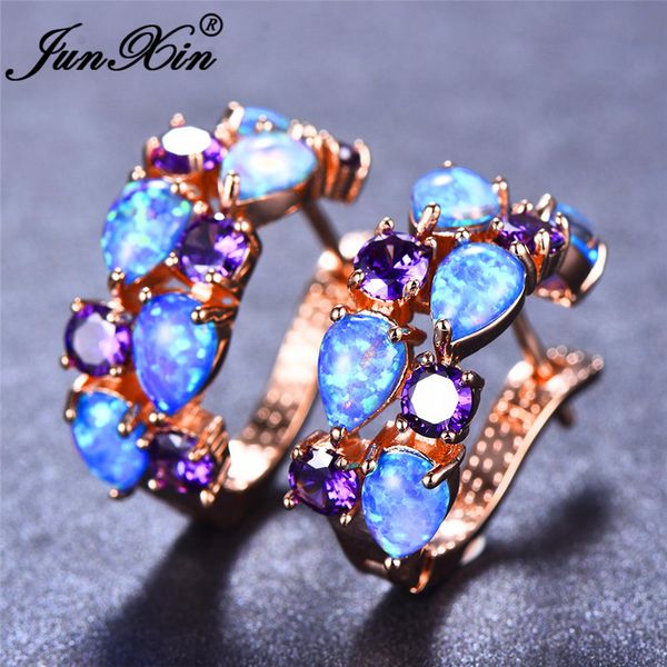 junxin teardrop blue white fire opal hoop earrings for women round purple pink zircon engagement earrings female jewelry, Golden
junxin teardrop blue white fire opal hoop earrings for women round purple pink zircon engagement earrings female jewelry, Golden