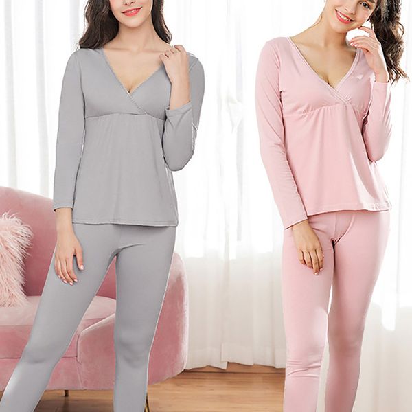 maternity nursing pajama set v neck long sleeve pregnant breastfeeding pants, White
maternity nursing pajama set v neck long sleeve pregnant breastfeeding pants, White