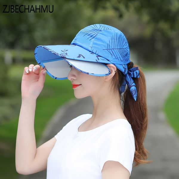 casual 2019 new retractable visor female summer sun empty hat solid sombrero cap uv sun hat woman beach headwear, Blue;gray
casual 2019 new retractable visor female summer sun empty hat solid sombrero cap uv sun hat woman beach headwear, Blue;gray