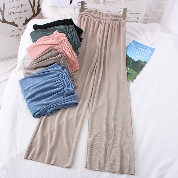 korean spring summer pants high-waisted slacks summer 2020 new female student han elastic waist wide-leg trousers women pants, Black;white
korean spring summer pants high-waisted slacks summer 2020 new female student han elastic waist wide-leg trousers women pants, Black;white