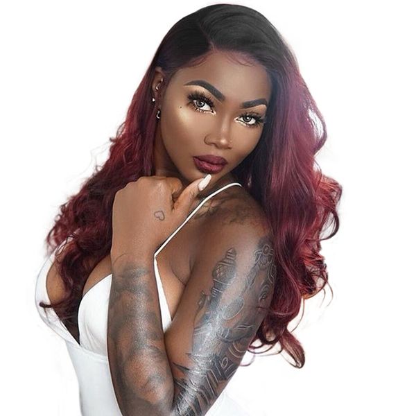 1b/99j ombre human hair wig red 360 lace frontal wig pre plucked with baby hair brazilian glueless lace front wigs, Black
1b/99j ombre human hair wig red 360 lace frontal wig pre plucked with baby hair brazilian glueless lace front wigs, Black