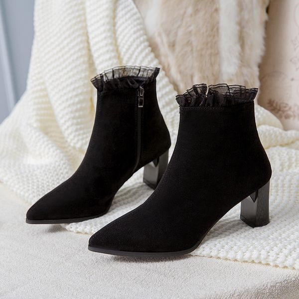 nice new arrived ankle ruffle boots women autumn plain black khaki soft shoes woman high heels female mature dress vogue boot
nice new arrived ankle ruffle boots women autumn plain black khaki soft shoes woman high heels female mature dress vogue boot