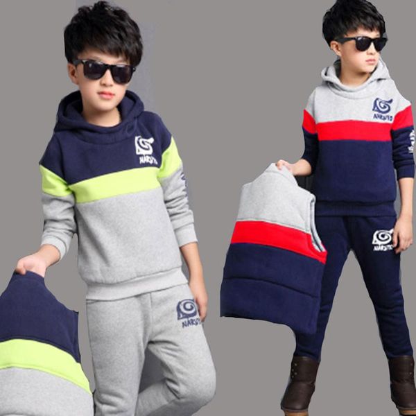 2pcs baby boy clothes sets for girls autumn long sleeve hooded coat pants outfits kids cartoon printed chikdren clothing sets, White