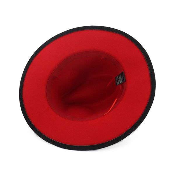 trend red black patchwork wool felt jazz fedoras hat for men women cap winter panama women hats for church british flat caps, Blue;gray
trend red black patchwork wool felt jazz fedoras hat for men women cap winter panama women hats for church british flat caps, Blue;gray