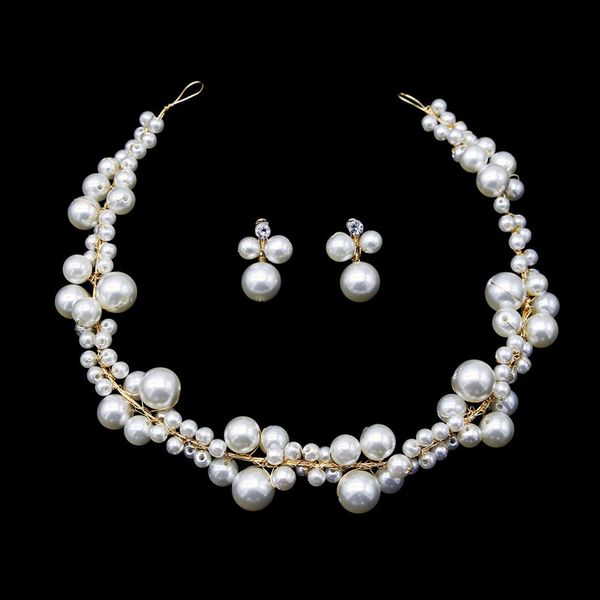 elegant tiara hairwear gold pearl crystal headband jewelry wedding hair accessories romantic bridal head chain headdress, White;golden
elegant tiara hairwear gold pearl crystal headband jewelry wedding hair accessories romantic bridal head chain headdress, White;golden