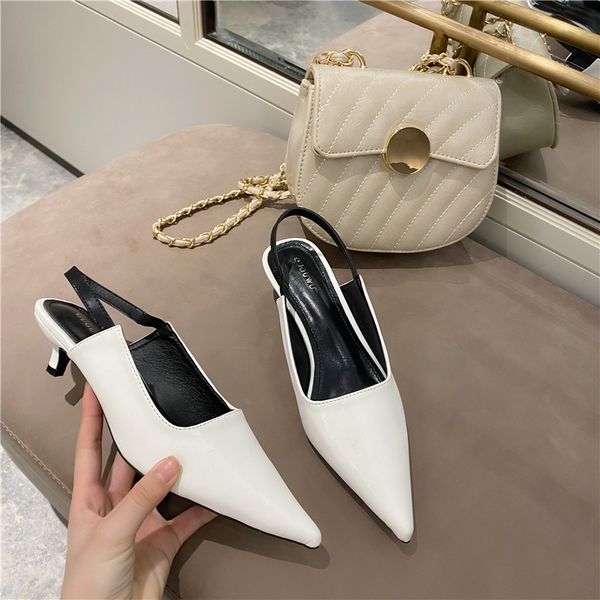 2020 summer elegant women slingback sandals white black silver low high heels closed toe sandals casual office lady party shoes
2020 summer elegant women slingback sandals white black silver low high heels closed toe sandals casual office lady party shoes