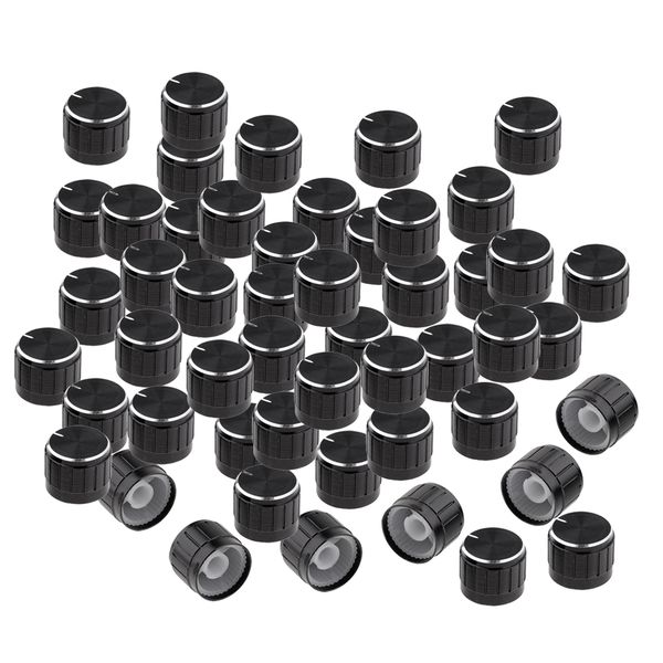 50piece aluminum anti-slip potentiometer control knob 6mm shaft