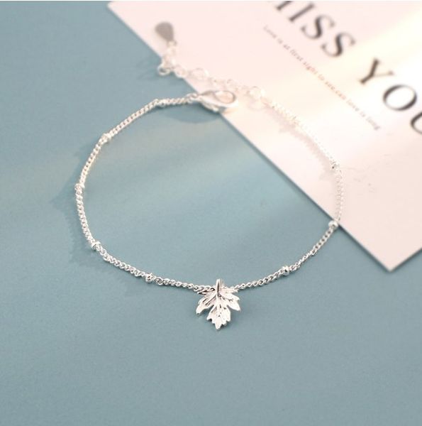 fashion simple maple leaves pendant bracelet 925 sterling silver bead chain charm bracelet for women jewelry s-b336, Golden;silver
fashion simple maple leaves pendant bracelet 925 sterling silver bead chain charm bracelet for women jewelry s-b336, Golden;silver