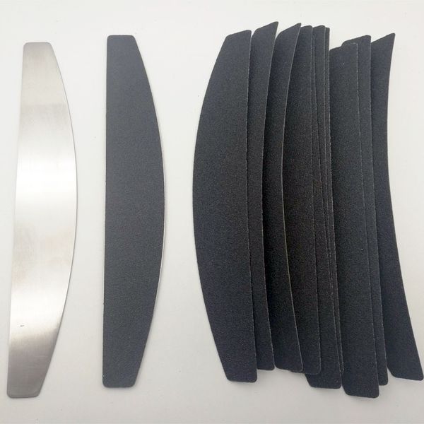 dmoley double sided nail file 10 pcs sanding buffer manicure stainless steel handle sand paper with 10pcs replacement sand paper
dmoley double sided nail file 10 pcs sanding buffer manicure stainless steel handle sand paper with 10pcs replacement sand paper