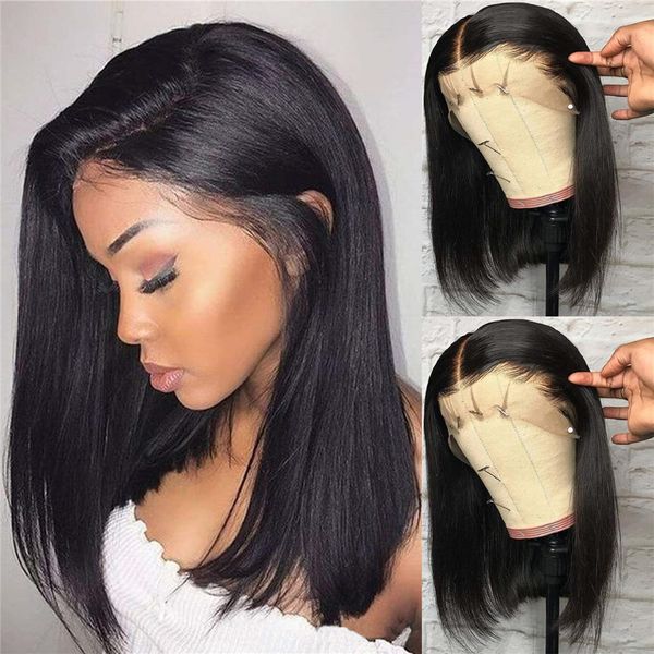 13x6 deep part lace front human hair wig silk straight side part brazilian remy hair pre plucked glueless wig with baby hair, Black;brown
13x6 deep part lace front human hair wig silk straight side part brazilian remy hair pre plucked glueless wig with baby hair, Black;brown