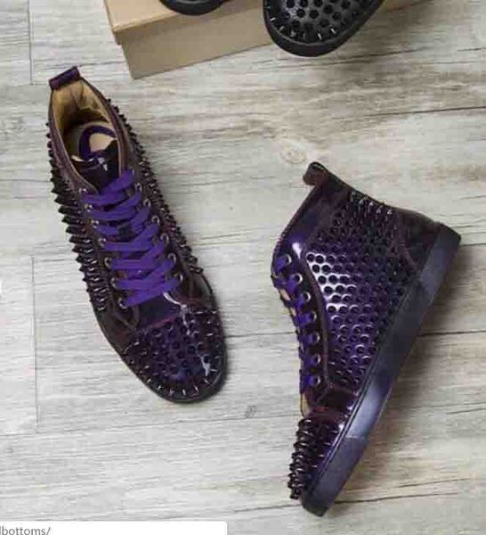 фиолетовый 1.1 krystal spike red bottom мужчины плоские кроссовки дизайнерские роскошные мужские красные днища обувь женская заклепка высоко, Black
фиолетовый 1.1 krystal spike red bottom мужчины плоские кроссовки дизайнерские роскошные мужские красные днища обувь женская заклепка высоко, Black