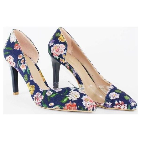modabuymus flower printed navy blue color as outdoor transparent stiletto heels women shoes-lotus modabuymus, Black
modabuymus flower printed navy blue color as outdoor transparent stiletto heels women shoes-lotus modabuymus, Black