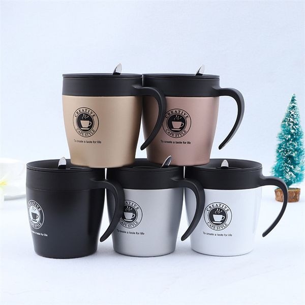 330ml thermo mug coffee mug with spoon 304 stainless steel mug cup with handle 5 colors
330ml thermo mug coffee mug with spoon 304 stainless steel mug cup with handle 5 colors