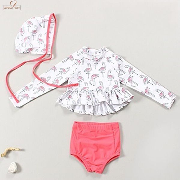 cute baby girl swimwear 3 piece flamingo1-6y girls swimsuit kid children long sleeve sun-protection swimming suit, White
cute baby girl swimwear 3 piece flamingo1-6y girls swimsuit kid children long sleeve sun-protection swimming suit, White