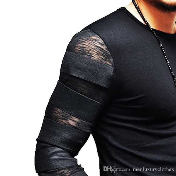 new male solid men spring street mesh color autumn designer t-shirt tshirt tee sleeved long qdodw, Black
new male solid men spring street mesh color autumn designer t-shirt tshirt tee sleeved long qdodw, Black
