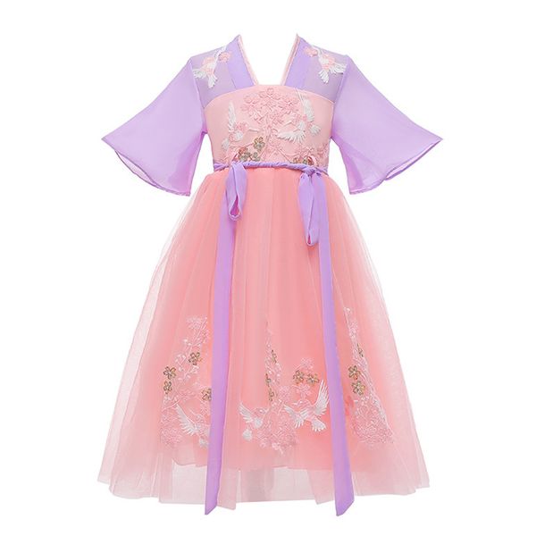 fashionable chinese style dress with applique embroidery hanfu children's dress summer cosplay halloween party princess clothing, Red;yellow
fashionable chinese style dress with applique embroidery hanfu children's dress summer cosplay halloween party princess clothing, Red;yellow