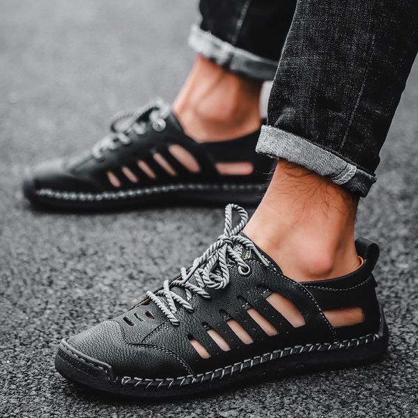 sandals 2021 men shoes summer non-slip soft comfortable genuine leather outdoor, Black
sandals 2021 men shoes summer non-slip soft comfortable genuine leather outdoor, Black