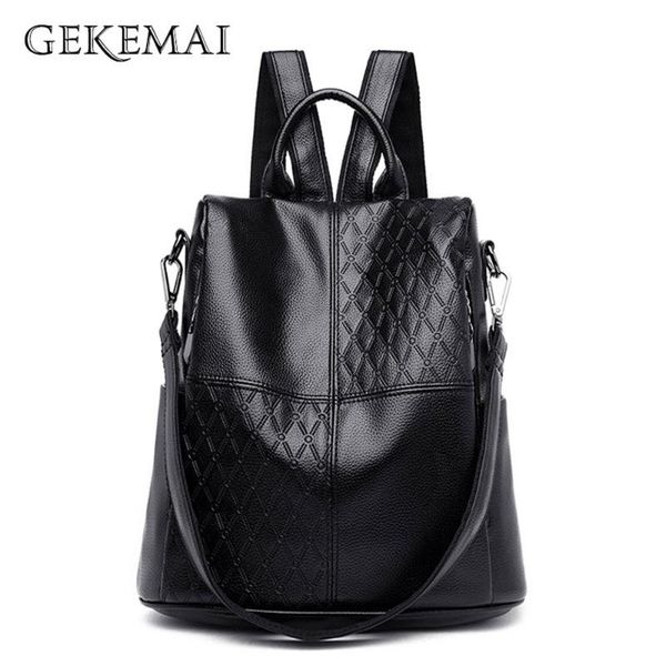 fashion anti-theft backpack female leather women's backpack large capacity travel bag simple black shoulder bags for women
fashion anti-theft backpack female leather women's backpack large capacity travel bag simple black shoulder bags for women