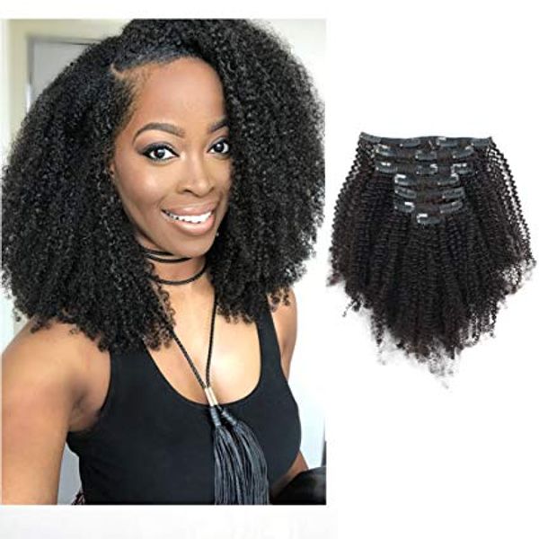 divaswigs short remy afro coily clip in human hair extensions 4b 4c afro kinky curly clip ins for african americans black women 120g, Black;brown
divaswigs short remy afro coily clip in human hair extensions 4b 4c afro kinky curly clip ins for african americans black women 120g, Black;brown