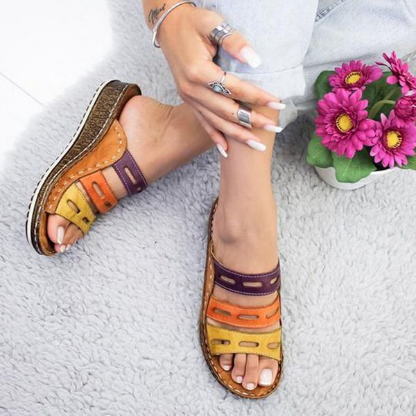 new summer women sandals stitching sandals ladies open toe casual shoes 2020 fashion platform wedge slides beach shoes, Black
new summer women sandals stitching sandals ladies open toe casual shoes 2020 fashion platform wedge slides beach shoes, Black