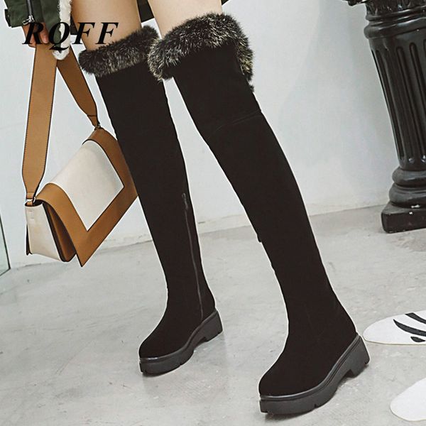 plus size 43 women over-the-knee boots winter new fashion block med heel round toe suede fur shoe woman black brown riding boot
plus size 43 women over-the-knee boots winter new fashion block med heel round toe suede fur shoe woman black brown riding boot